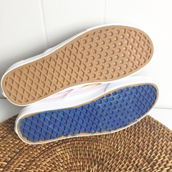Vans Light Pink Slip On Shoes Size 7 Palm Trees - Picture 5 of 5